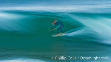 Breaking wave fast motion and blur. The Wedge, Newport Beach, California