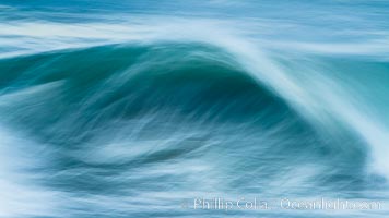 Breaking wave fast motion and blur. The Wedge, Newport Beach, California