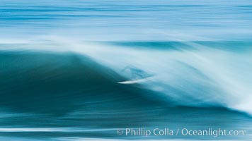 Breaking wave fast motion and blur at The Wedge, Newport Beach, California