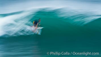 Breaking wave fast motion and blur. The Wedge, Newport Beach, California