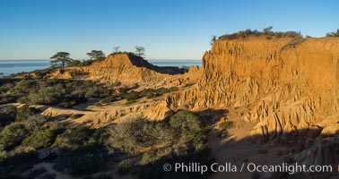 Broken Hill and view to La Jolla, from Torrey Pines State Reserve, sunrise, San Diego, California