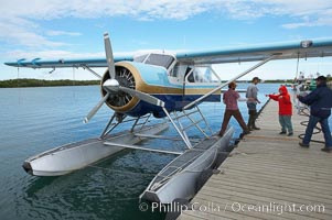 Waiting to board our float plane in King Salmon for the flight to Brooks Lake