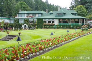 Butchart Gardens, a group of floral display gardens in Brentwood Bay, British Columbia, Canada, near Victoria on Vancouver Island. It is an internationally-known tourist attraction which receives more than a million visitors each year