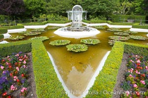 Butchart Gardens, a group of floral display gardens in Brentwood Bay, British Columbia, Canada, near Victoria on Vancouver Island. It is an internationally-known tourist attraction which receives more than a million visitors each year