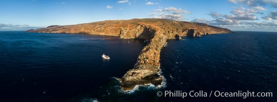 Cabo Pearce on Socorro Island, aerial photo, Revillagigedos Islands, Mexico