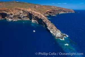 Cabo Pearce on Socorro Island, aerial photo, Revillagigedos Islands, Mexico, Socorro Island (Islas Revillagigedos)