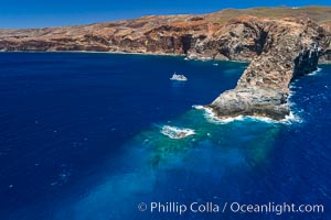 Cabo Pearce on Socorro Island, aerial photo, Revillagigedos Islands, Mexico