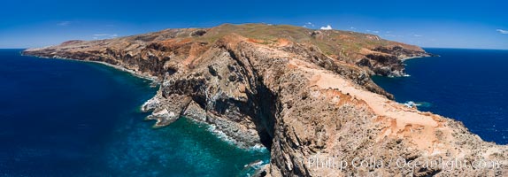 Cabo Pearce on Socorro Island, aerial photo, Revillagigedos Islands, Mexico, Socorro Island (Islas Revillagigedos)