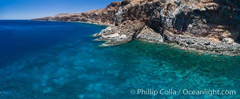 Cabo Pearce on Socorro Island, aerial photo, Revillagigedos Islands, Mexico, Socorro Island (Islas Revillagigedos)