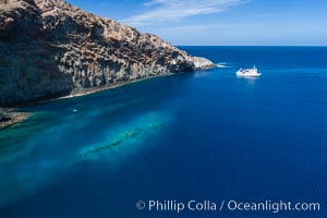 Cabo Pearce on Socorro Island, aerial photo, Revillagigedos Islands, Mexico, Socorro Island (Islas Revillagigedos)