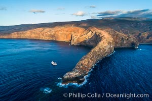 Cabo Pearce on Socorro Island, aerial photo, Revillagigedos Islands, Mexico, Socorro Island (Islas Revillagigedos)