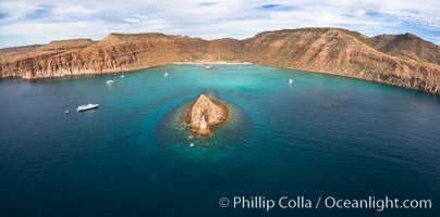 Caleta el Candelero, Candelero Bay, Isla Espritu Santo, Aerial Photo, Isla Espiritu Santo, Baja California, Mexico