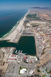 Camp Pendleton boat basin and coastline, viewed looking north. Marine Corps Base Camp Pendleton