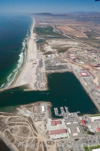 Camp Pendleton boat basin and coastline, viewed looking north. Marine Corps Base Camp Pendleton