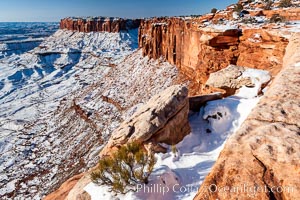 Canyonlands National Park, winter, viewed from Grandview Point.  Island in the Sky