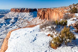 Snow covered mesas, Island in the Sky, Canyonlands National Park
