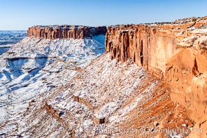 Canyonlands National Park, winter, viewed from Grandview Point.  Island in the Sky