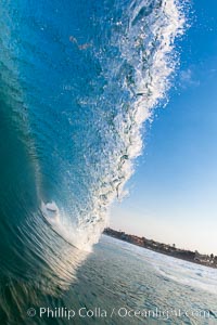 Cardiff morning surf, breaking wave. Cardiff by the Sea, California, USA, natural history stock photograph, photo id 23293