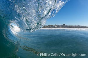 Cardiff surf, breaking wave, morning, Cardiff by the Sea, California