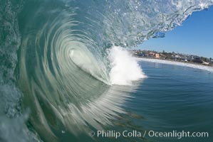 Cardiff, morning surf. Cardiff by the Sea, California, USA, natural history stock photograph, photo id 17883