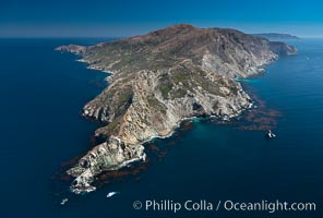 Aerial photo of Catalina Island, West End