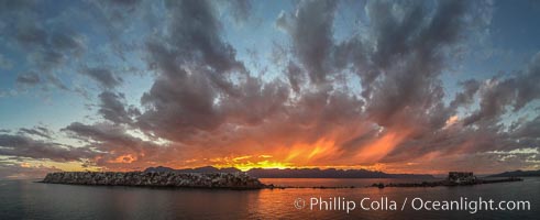 Cayo Island, spectacular sunset, Sea of Cortez, Mexico