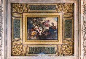 Ceiling detail, Musee du Louvre, Paris, France