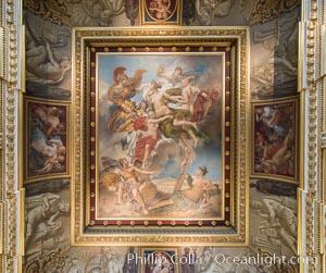 Ceiling detail, Musee du Louvre, Paris, France