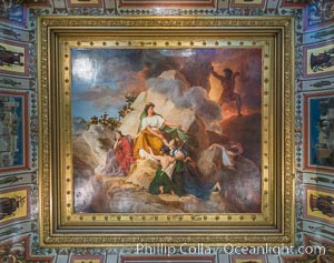 Ceiling detail, Musee du Louvre, Paris, France