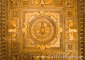 Ceiling detail, Musee du Louvre, Paris, France