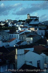 Chapel of Mae de Deus rises above Ponta Delgada, Sao Miguel Island