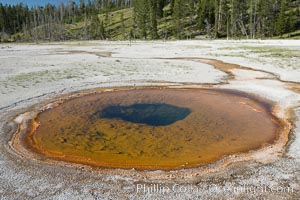 Chromatic Pool, also known as Chromatic Spring, Upper Geyser Basin, Yellowstone National Park, Wyoming