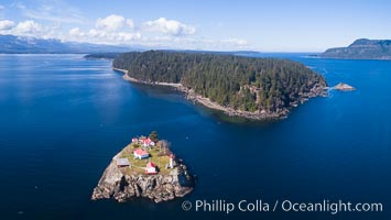 Chrome Island (foreground) and Denman Island, Hornby Island in the distance