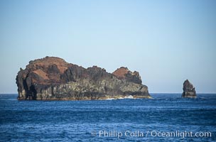 Church Rock (left) and Roca del Skip (Skips Rock, right), near Isla Adentro, Guadalupe Island (Isla Guadalupe)