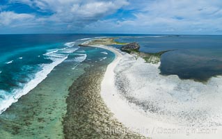 Clipperton Island aerial photo. Clipperton Island, a minor territory of France also known as Ile de la Passion, is a spectacular coral atoll in the eastern Pacific. By permit HC / 1485 / CAB (France)