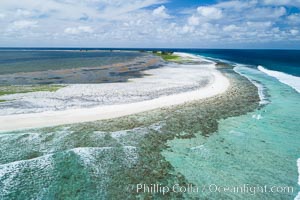 Clipperton Island aerial photo. Clipperton Island, a minor territory of France also known as Ile de la Passion, is a spectacular coral atoll in the eastern Pacific. By permit HC / 1485 / CAB (France)