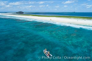 Clipperton Island aerial photo. Clipperton Island, a minor territory of France also known as Ile de la Passion, is a spectacular coral atoll in the eastern Pacific. By permit HC / 1485 / CAB (France)