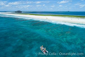 Clipperton Island aerial photo. Clipperton Island, a minor territory of France also known as Ile de la Passion, is a spectacular coral atoll in the eastern Pacific. By permit HC / 1485 / CAB (France)