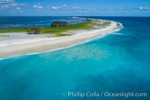 Clipperton Island aerial photo. Clipperton Island, a minor territory of France also known as Ile de la Passion, is a spectacular coral atoll in the eastern Pacific. By permit HC / 1485 / CAB (France)