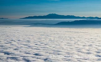 Clouds and mountains, San Diego mountains east of Ramona, sunrise
