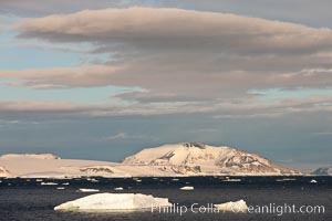 Clouds and rugged Antarctic coastline. Devil Island, Antarctic Peninsula, Antarctica, natural history stock photograph, photo id 24886