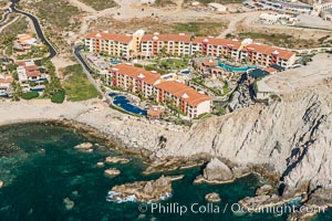 Hacienda Encantada Resort and Spa, Punta Ballena and Faro Cabesa Ballena. Residential and resort development along the coast near Cabo San Lucas, Mexico