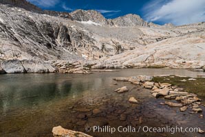 Mount Conness (12589') and Upper Conness Lake, Twenty Lakes Basin, Hoover Wilderness, Conness Lakes Basin