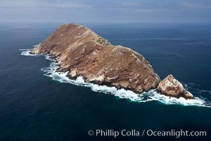 North Coronado Island, aerial photo, viewed from the south, Coronado Islands (Islas Coronado)