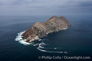 North Coronado Island, aerial photo, viewed from the south, Coronado Islands (Islas Coronado)