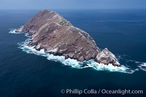 North Coronado Island, aerial photo, viewed from the south, Coronado Islands (Islas Coronado)