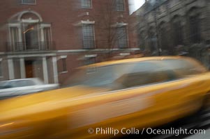 Crazy taxi ride through the streets of New York City, Manhattan