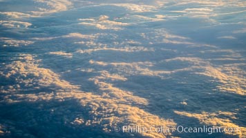 Dawn over the North Atlantic, viewed from 35,000' altitude., natural history stock photograph, photo id 29429