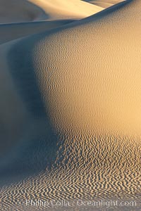 Sand Dunes, California.  Near Stovepipe Wells lies a region of sand dunes, some of them hundreds of feet tall, Death Valley National Park