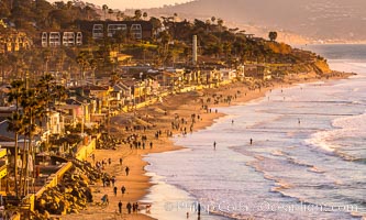 Del Mar Beach at Sunset, northern San Diego County